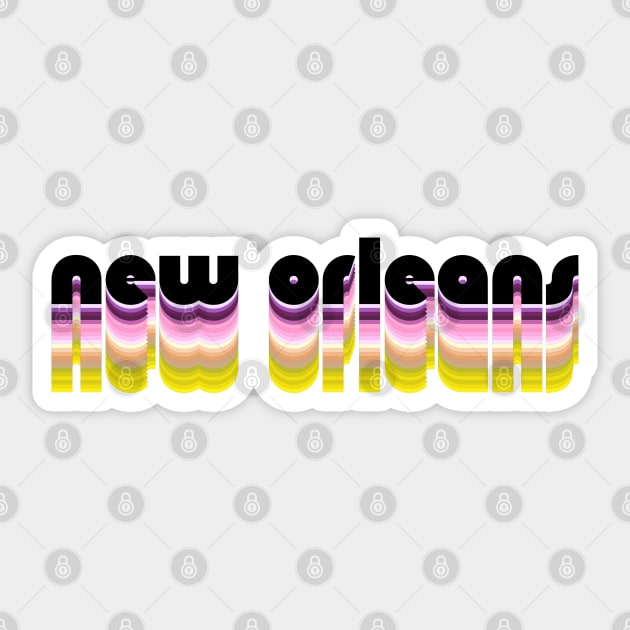 New Orleans Retro Font Palette Sticker by darklordpug